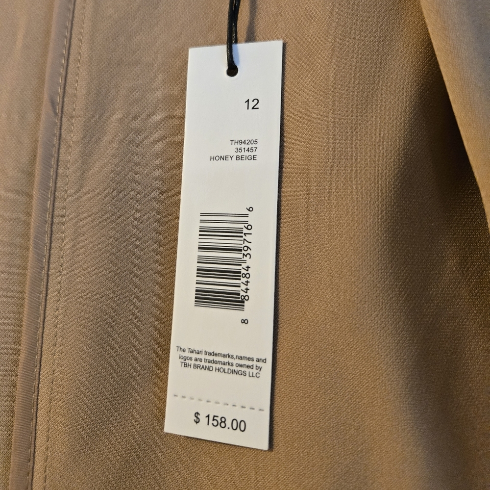 Tahari Beige Trench Coat - Picture 2 of 2